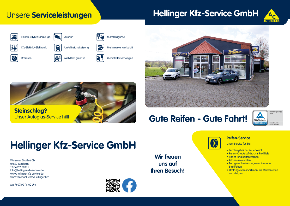Werkstattprospekt von Hellinger Kfz-Service GmbH Bild von Werkstattprospekt von Hellinger Kfz-Service GmbH